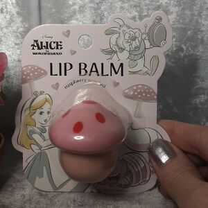 Disney Alice In Wonderland Lip Balm Mushroom Raspberry Scented NWT